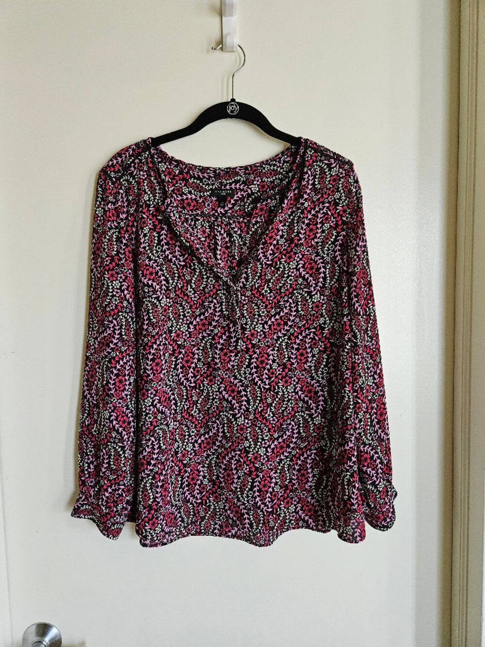 Talbots Popover Raspberry Pink Black White LP - Picture 2 of 6